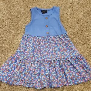 Floral Blue Kids Dress